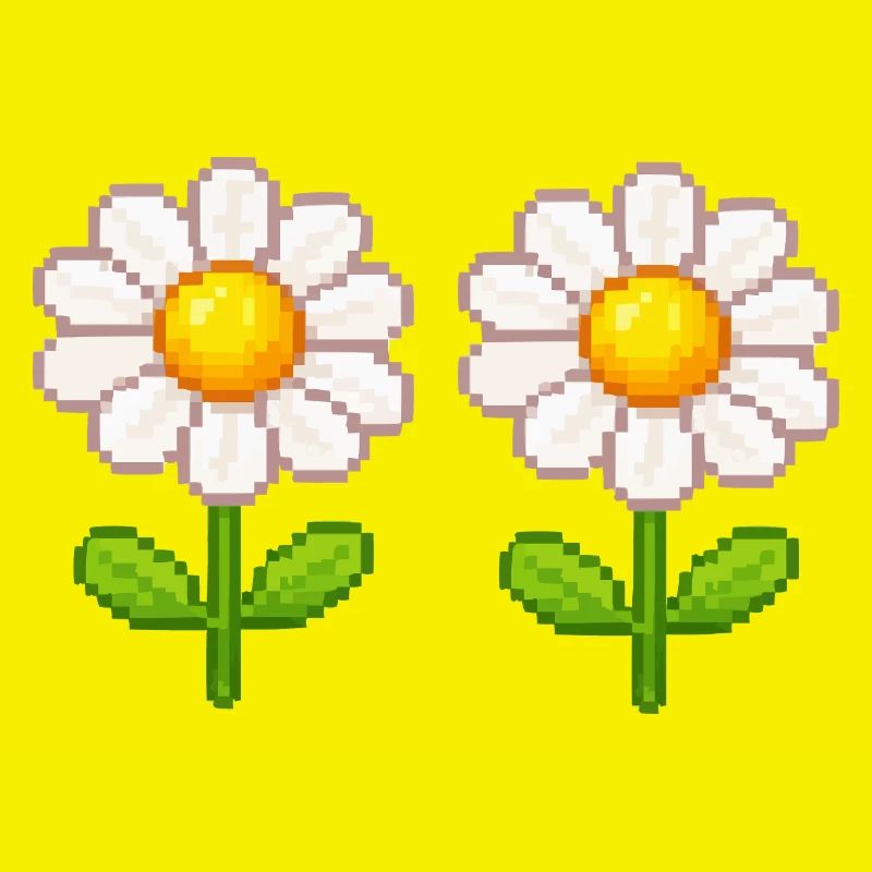 Fleurs doubles Pixel Daisy