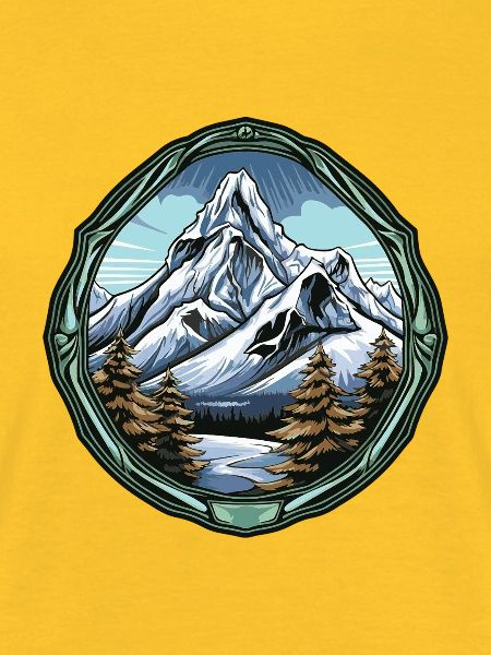Berggipfel im Waldrahmen