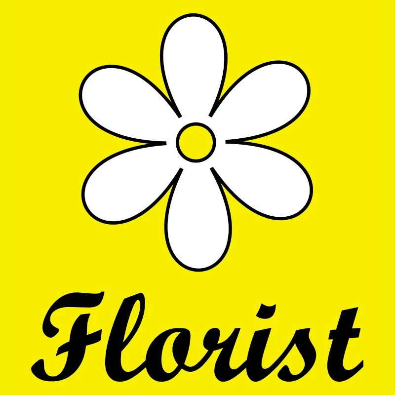 Artisan blomsterhandler slankt blomsterlogo