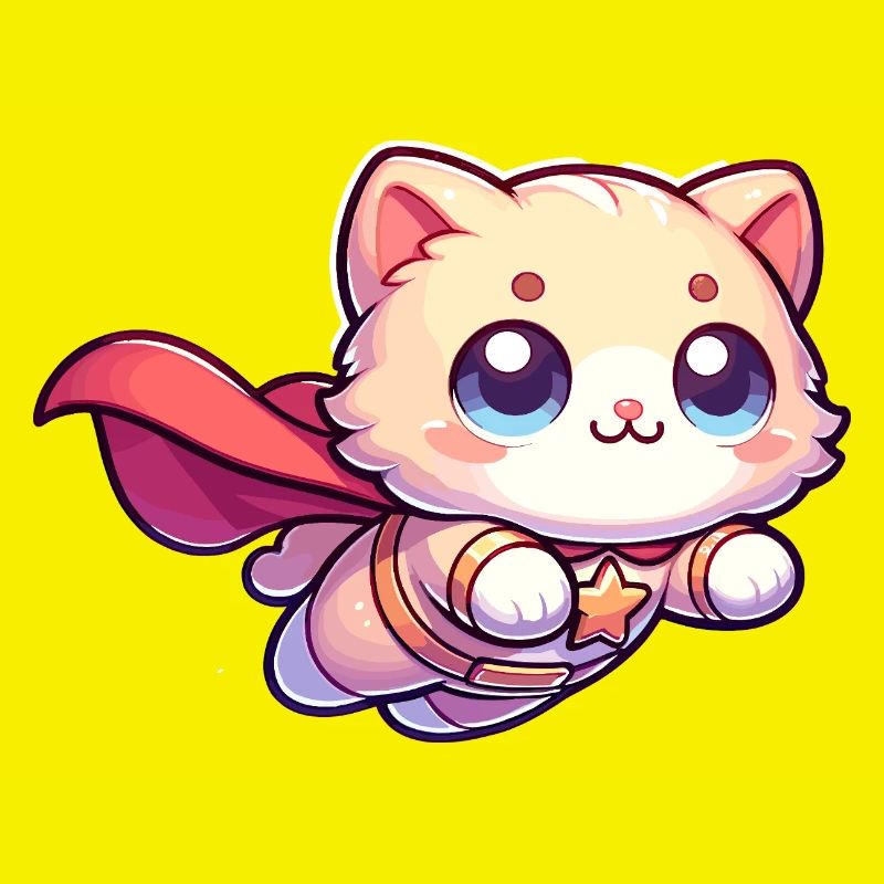Super-héros Chat Chaton Héros Chaton