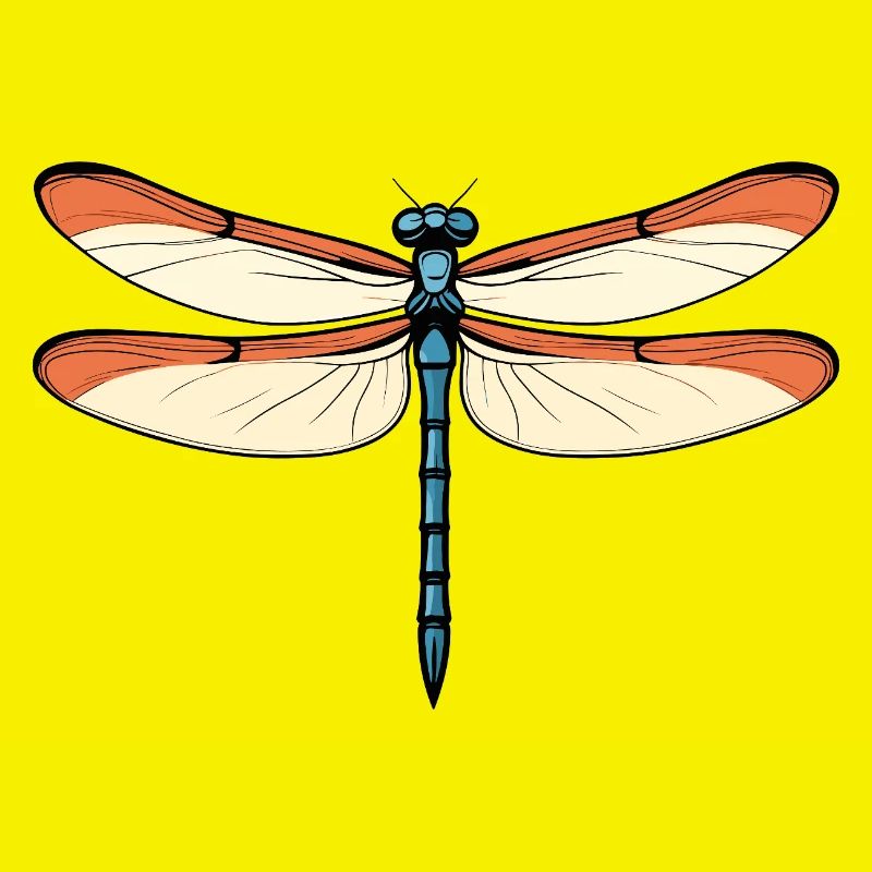 Libellule bleu-orangée