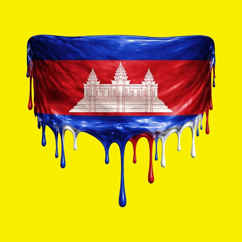 Angkor Wat Drop Flag