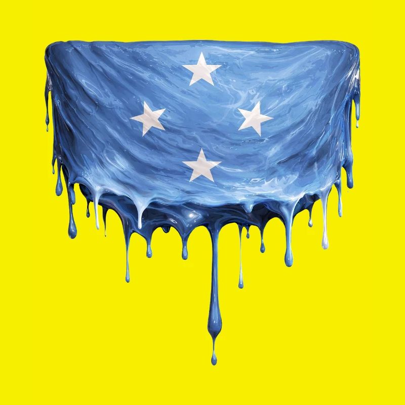 Micronesia Dripping Flag