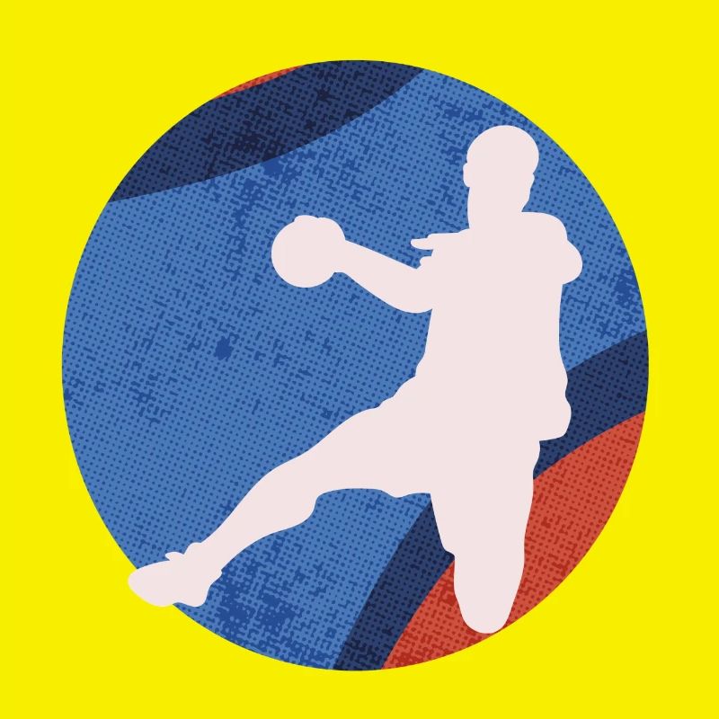 Silhouette de basket dans une pop rétro