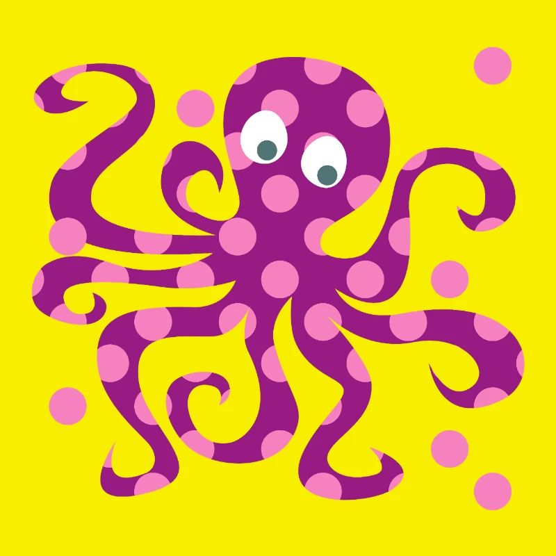 Octopus Dots Squid Pink Nursery