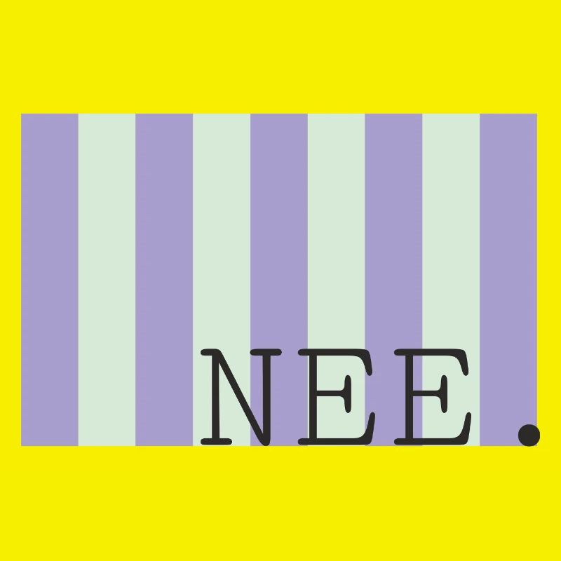 Nee Pastellstreifen Schrift