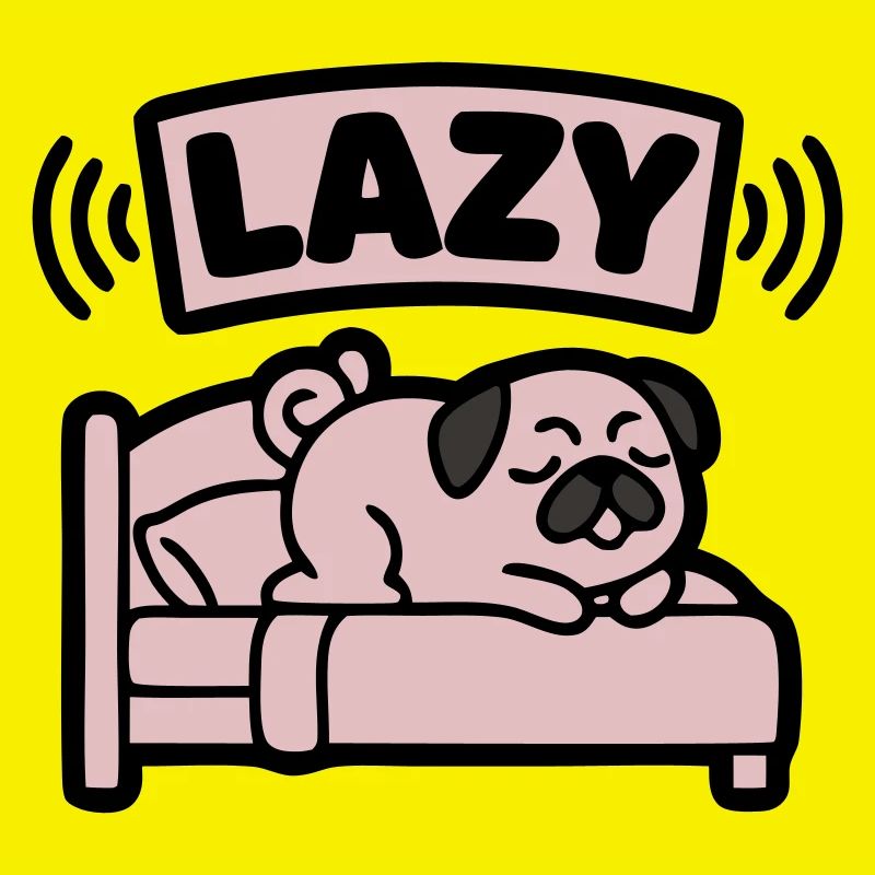 Lazy Pug Dog Bed Introvert