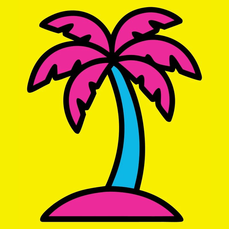 Neon Palm Tree 90s Vaporwave