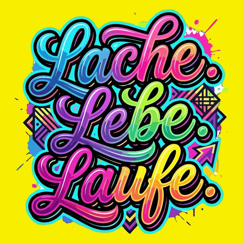 Laugh Live Run Graffiti