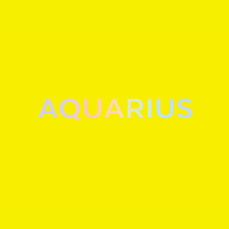 Pastel Aquarius Gradient Typography