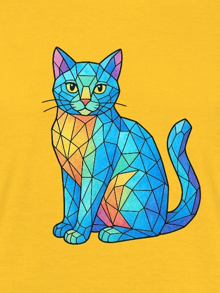 Blaeuliche Kristallkatze