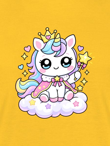 Pastell-Einhorn auf Prinzessin Cloud