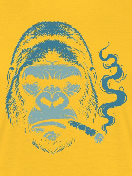 Gorilla mit Zigarrenporträt