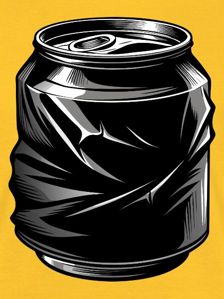 Zerstoßene Limonadendose