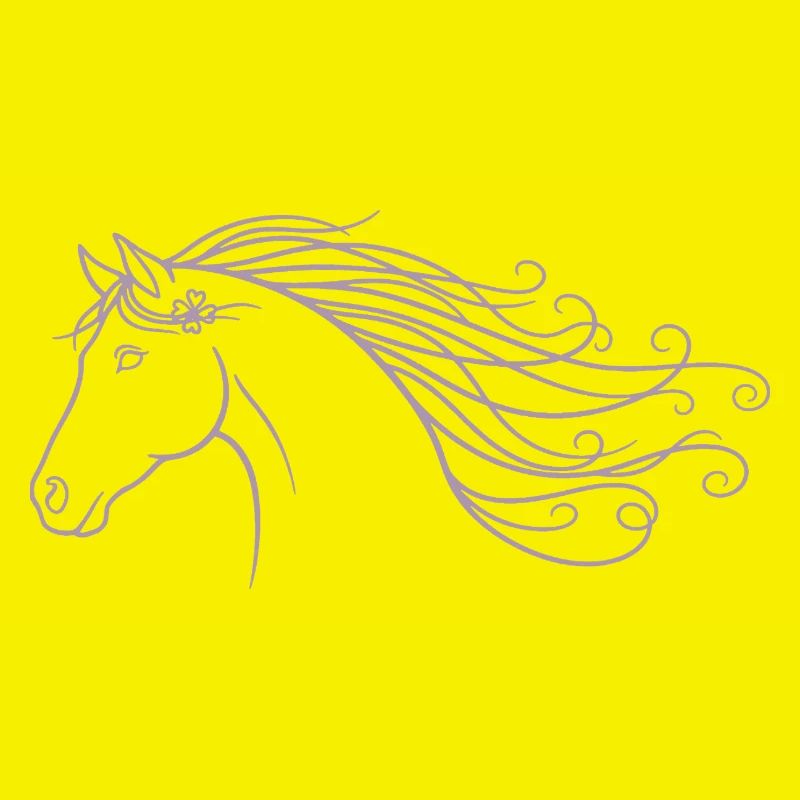 Semelle minimaliste de cheval à cheval en silhouette
