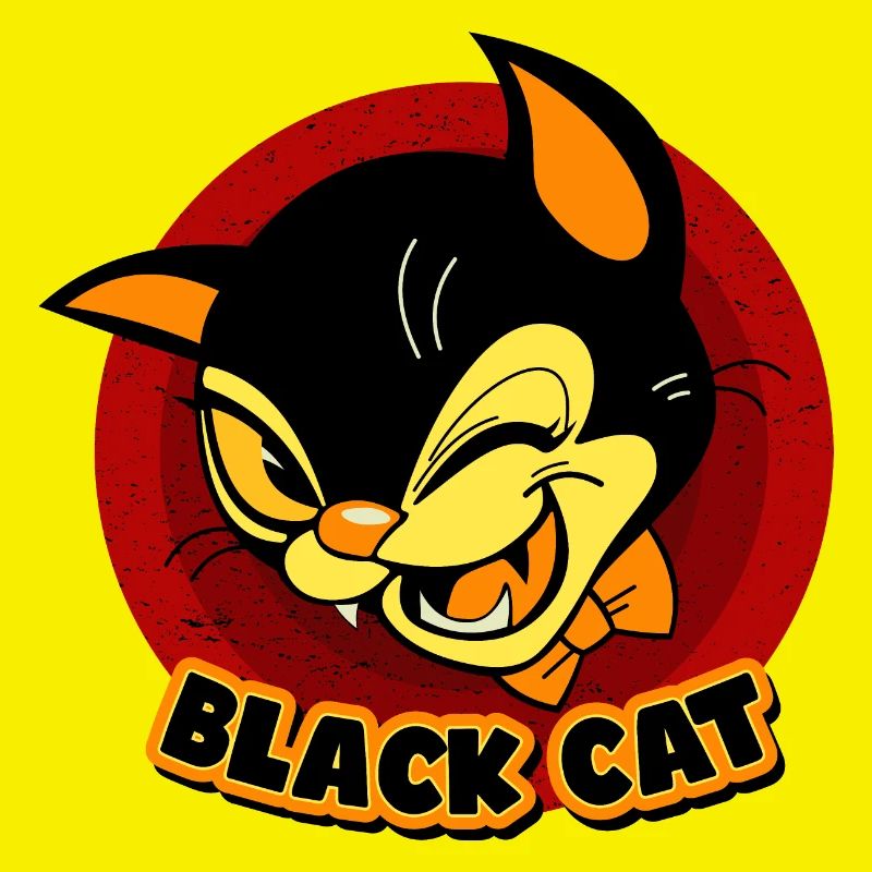 Schlaue schwarze katze