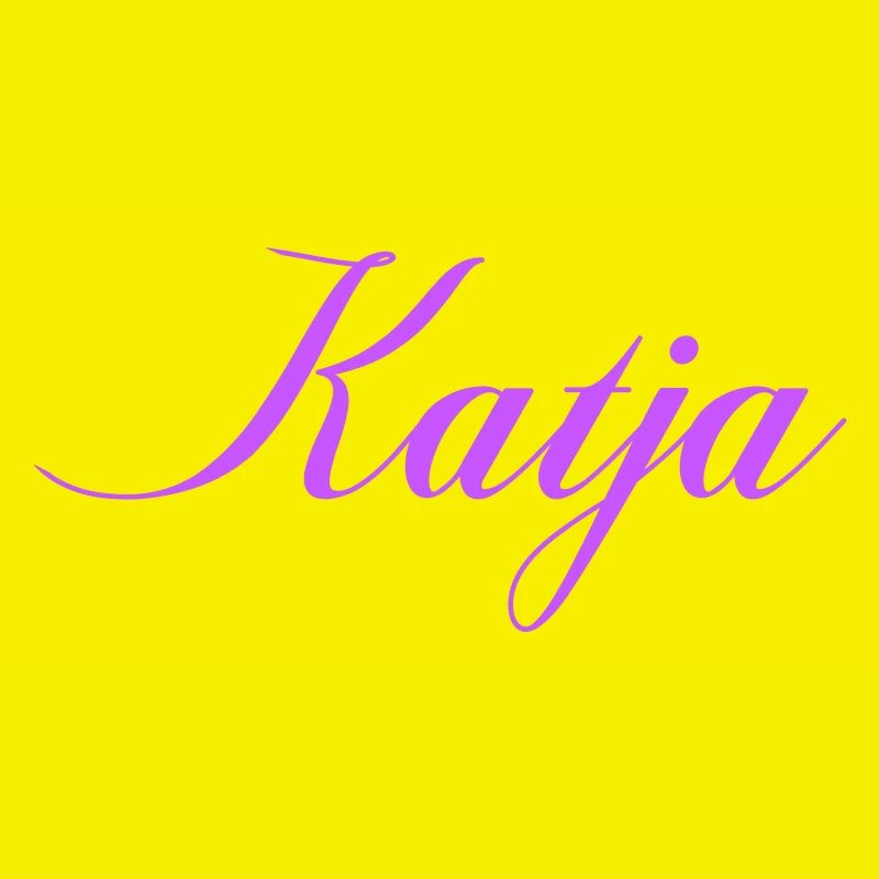 Name Katja in the Lavender Script