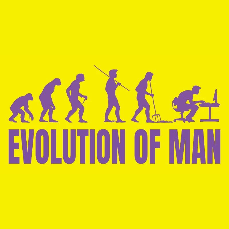 Programmierer Computerfreak Evolution Retro