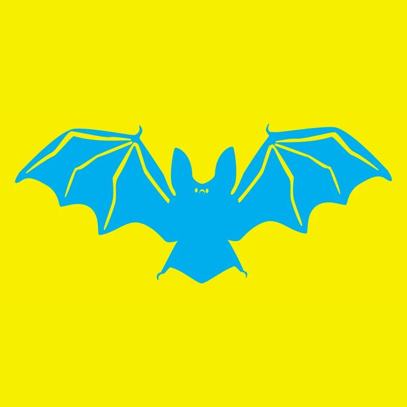 Blue Bat Silhouette