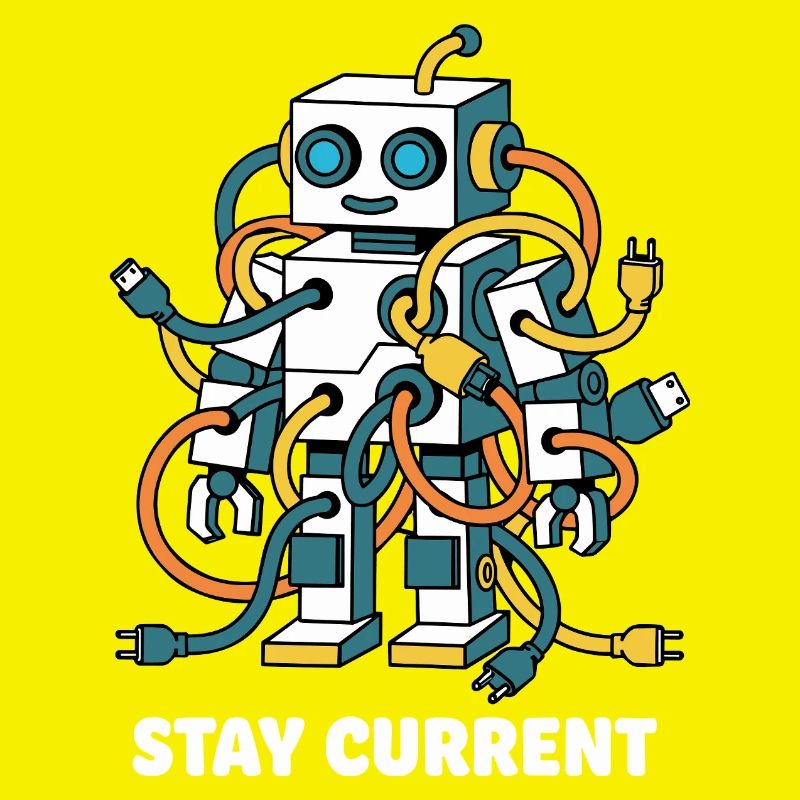 Stay Current Robot Cable Art