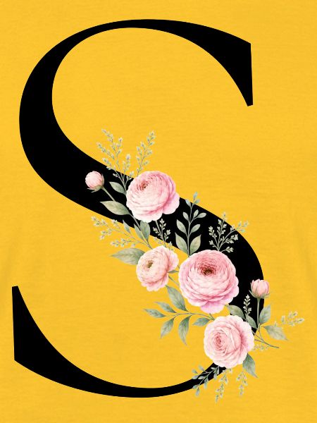 S Buchstabe Monogram Floral