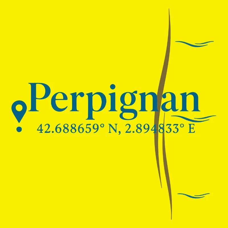 Perpignan Coastal Coordinates Emblem