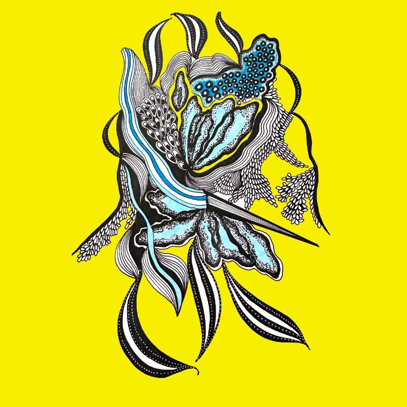 Conception de la ligne de fleur d’indigo