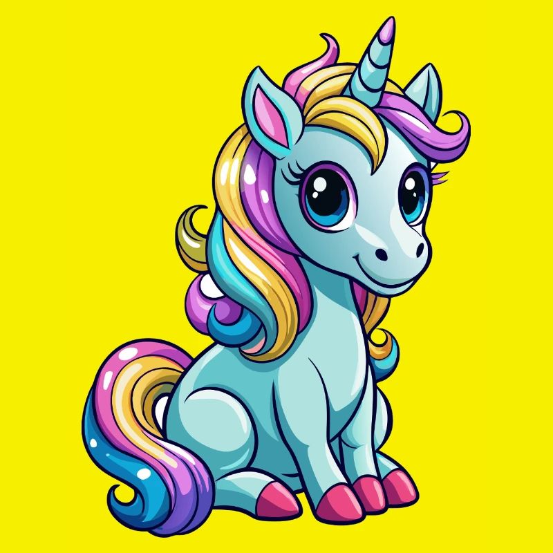 Sitzendes Einhorn
