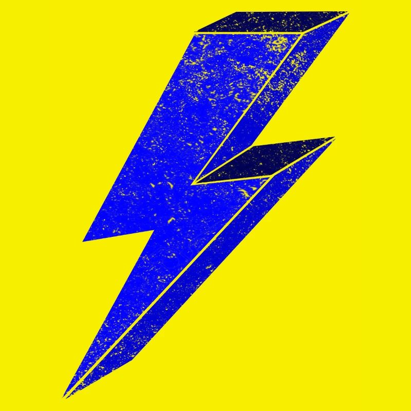 Blauer Blitz-Design für Dynamik 3D