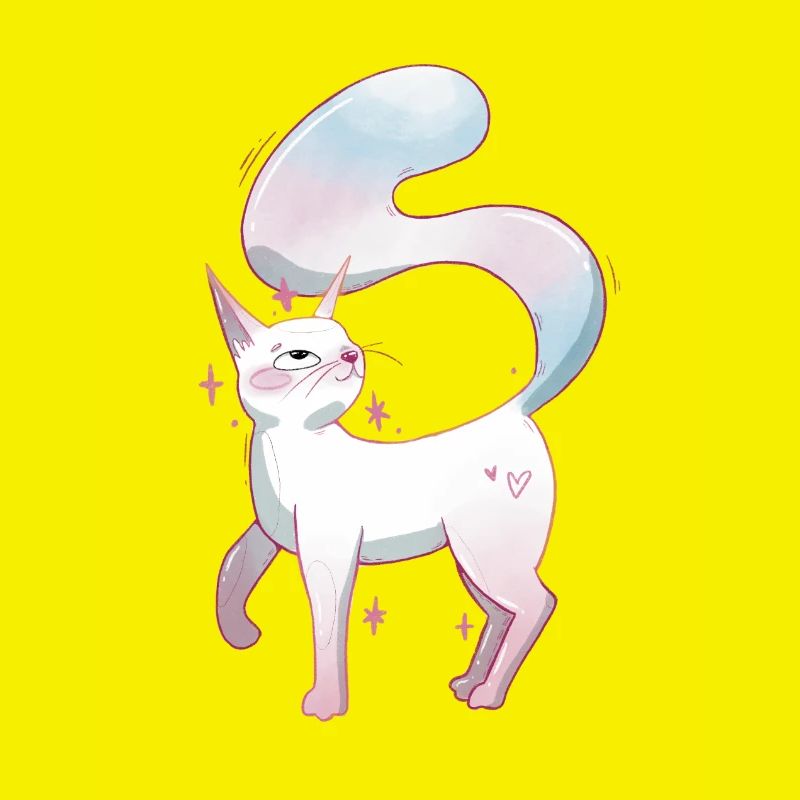 Fierté trans de chat mignon