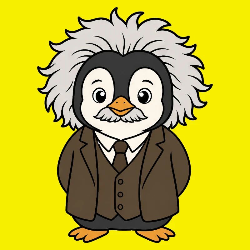 Professeur de sciences physicien Pingouin drôle
