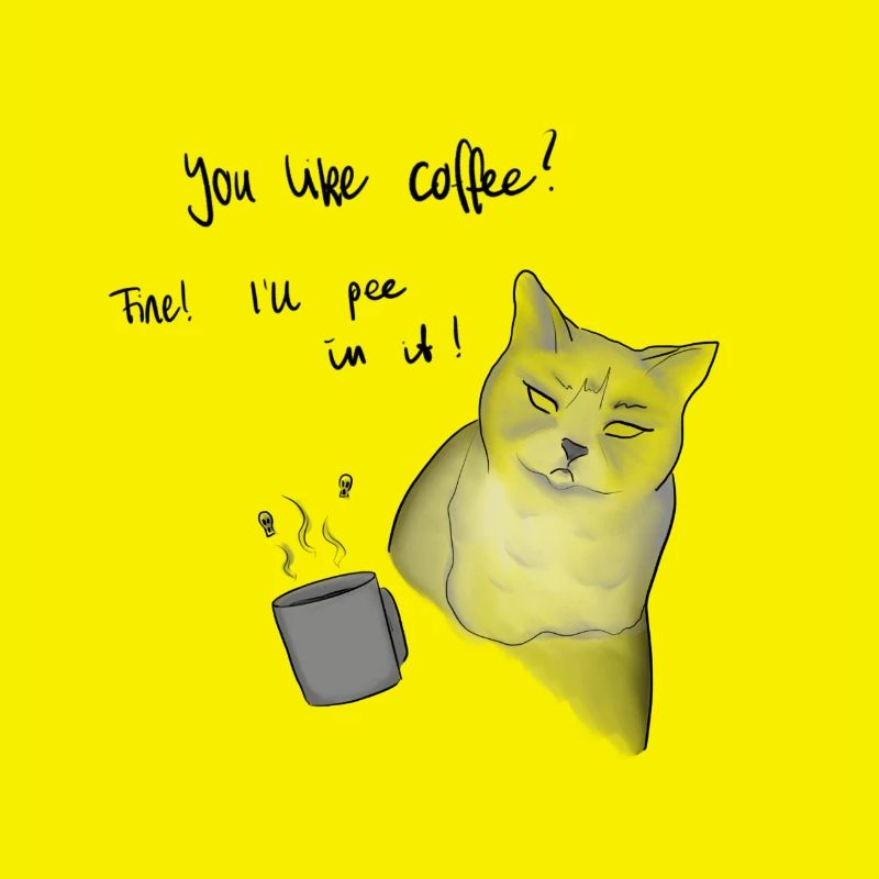 Coffy Cat mit Grumpy Note