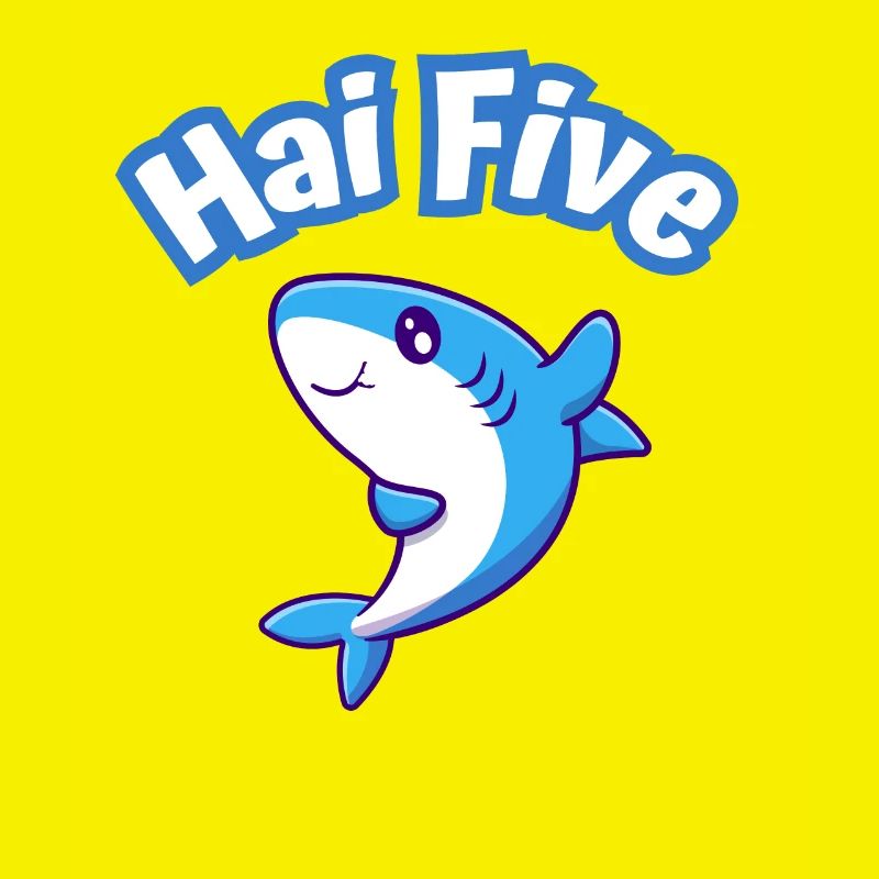 Shark greets with "Shark five!"