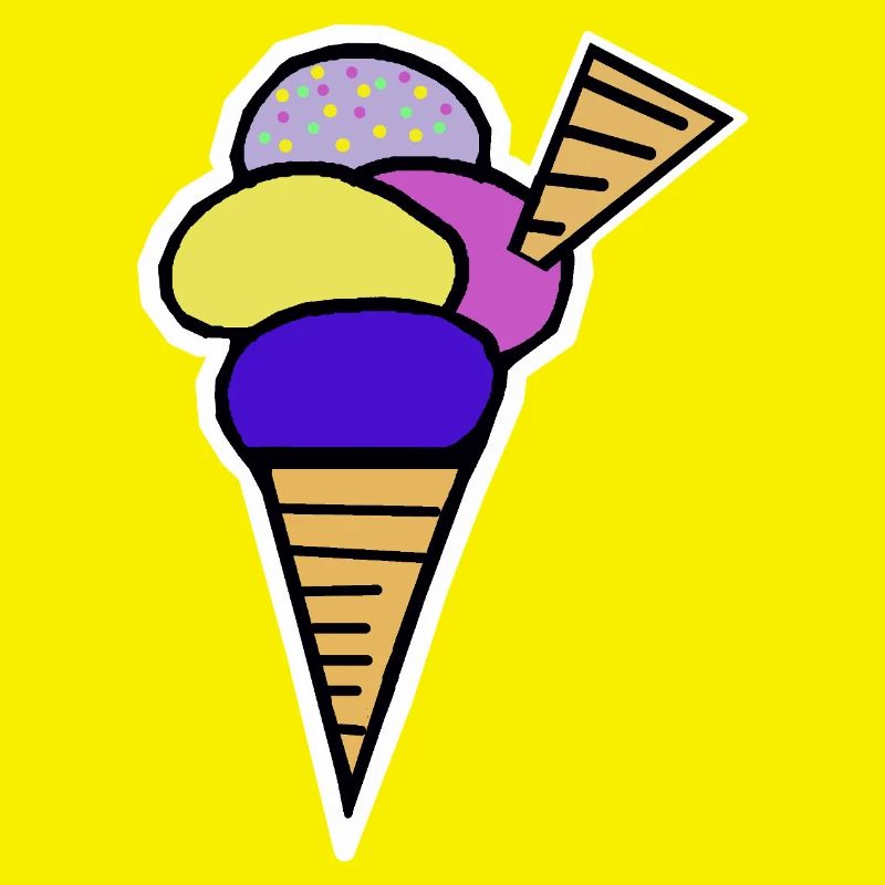 Cornet de glace Glace Glace Kids Rétro