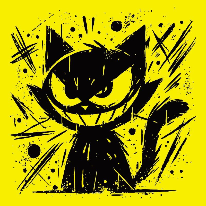 Cat with a diabolical plan