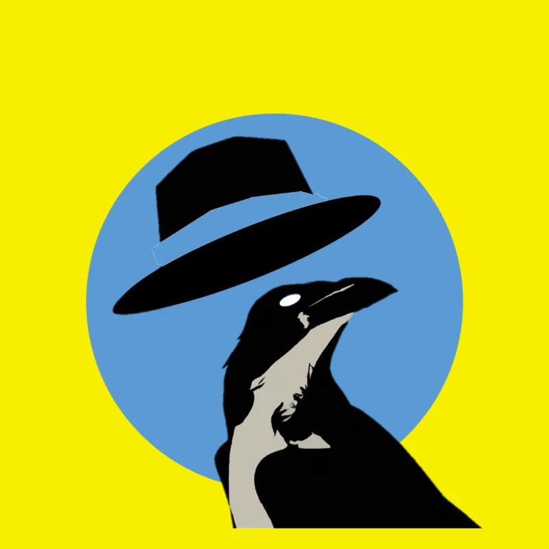 Blaue kühle Krähe
