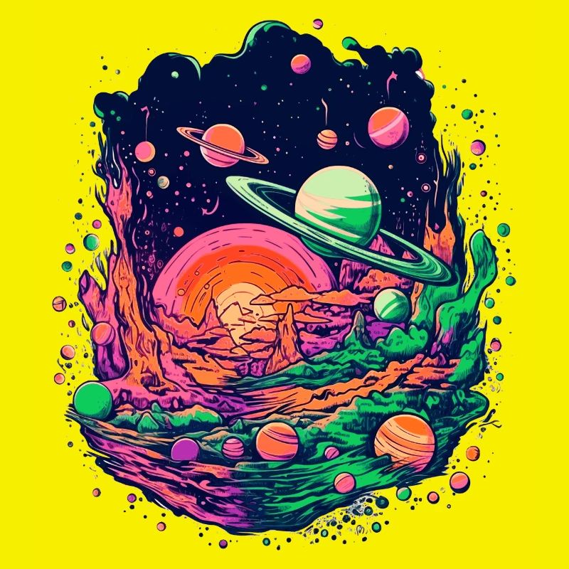 Mysterious solar system with planets