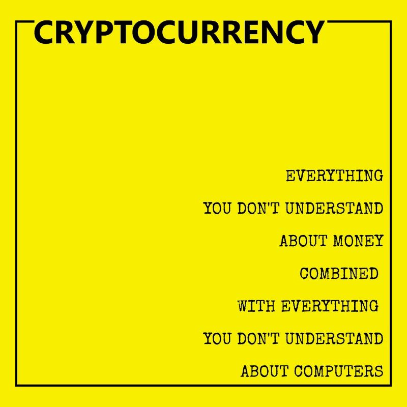 Cryptocurrency Description Funny dark