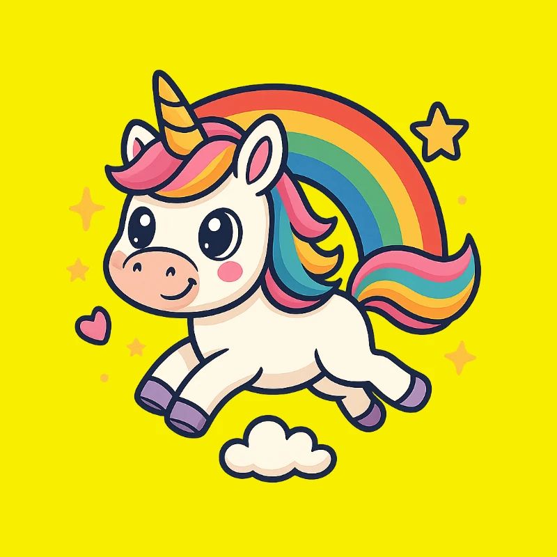 Kunterbuntes Einhorn Regenbogen