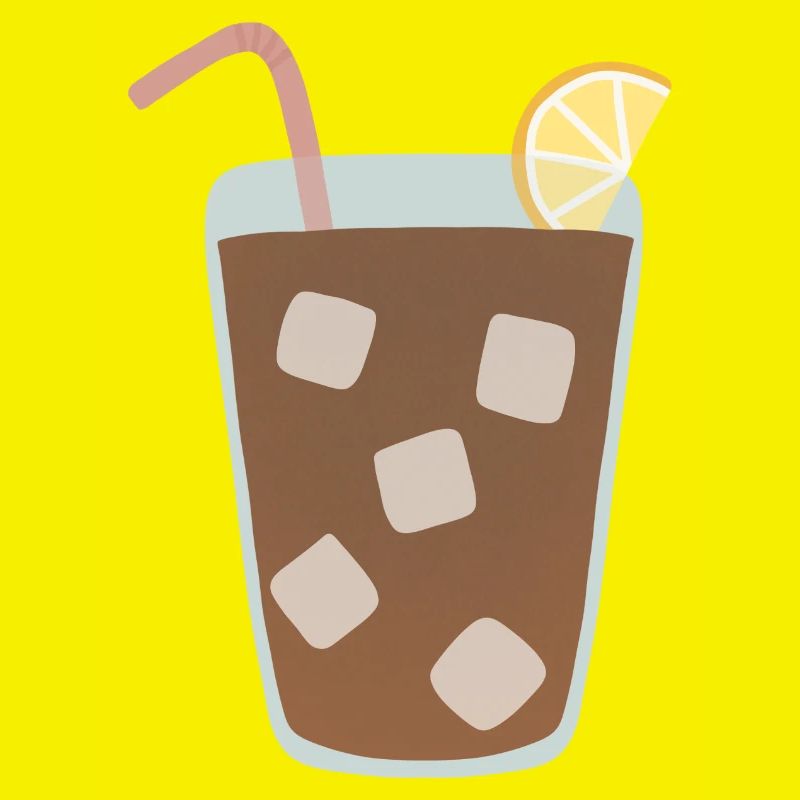 Zitrone Eistee Glas Illustration