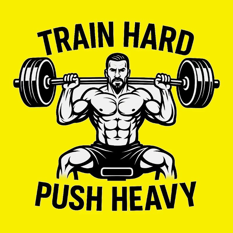 Devise de musculation Push Heavy