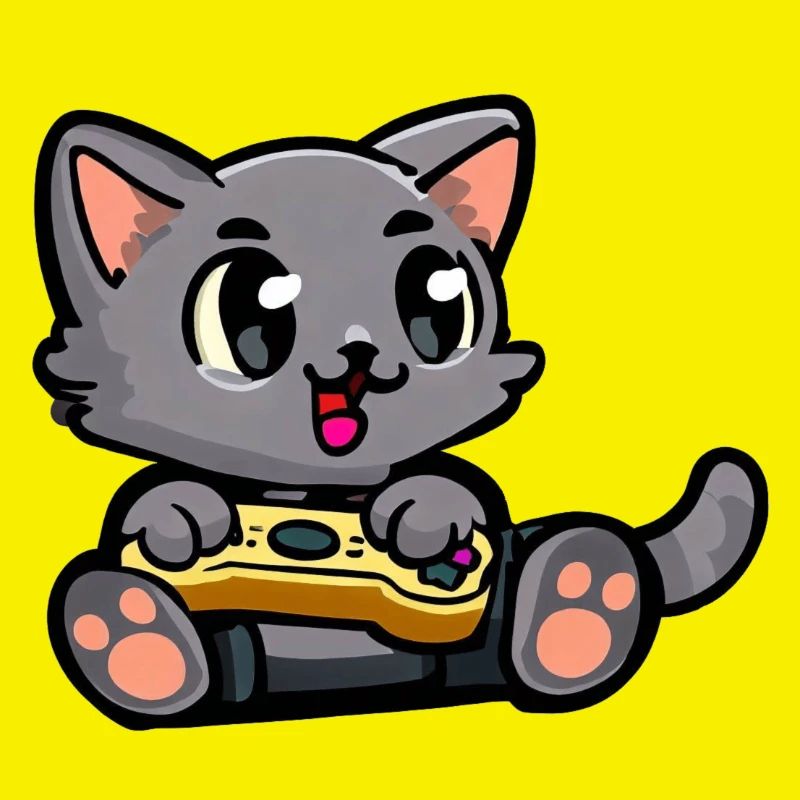 Chat de jeu mignon