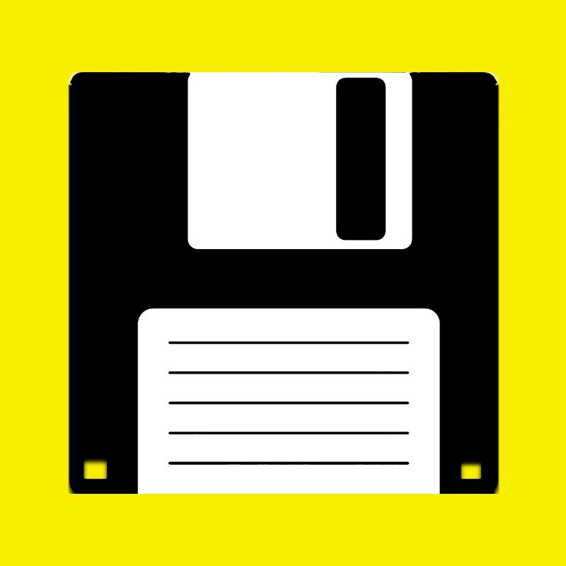 Floppy Diskette Old School Retro Computer Design