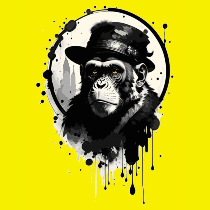 Affe mit Hut