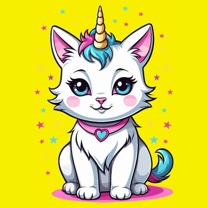 Licorne chat mignon