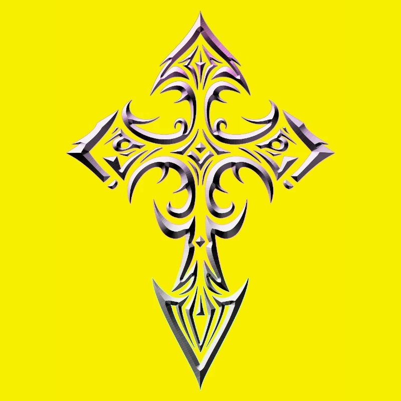 Gradient Gothic Cross Glyph