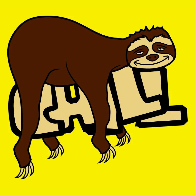chill sloth relax muede chillen haengen sc