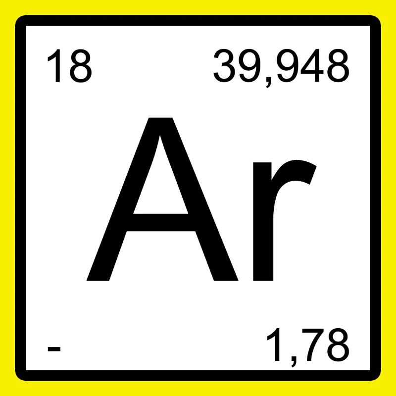 Graphique du symbole de l’argon
