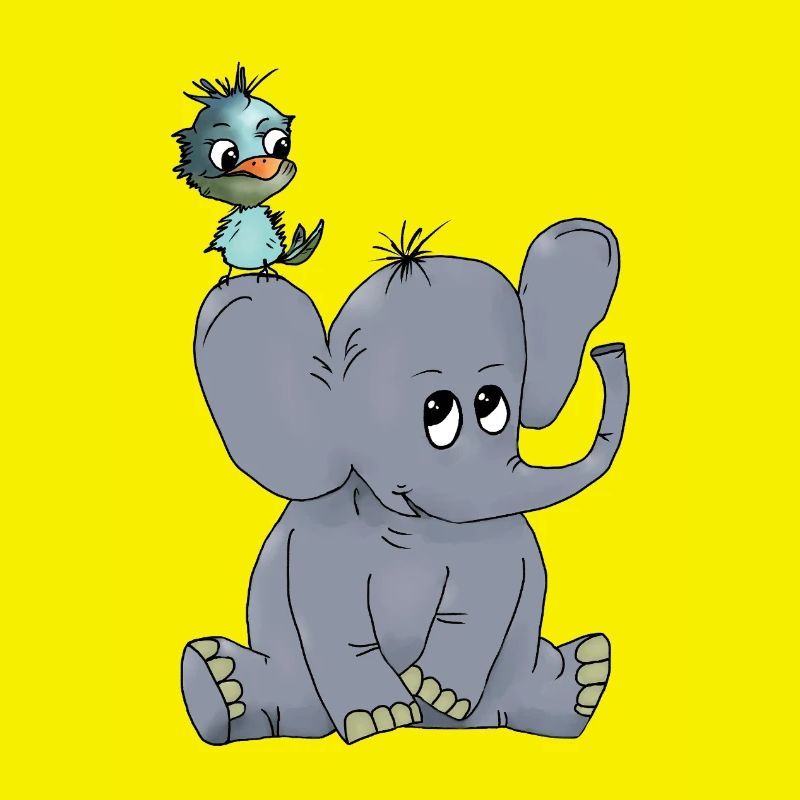 Elefant_mit_Vogel