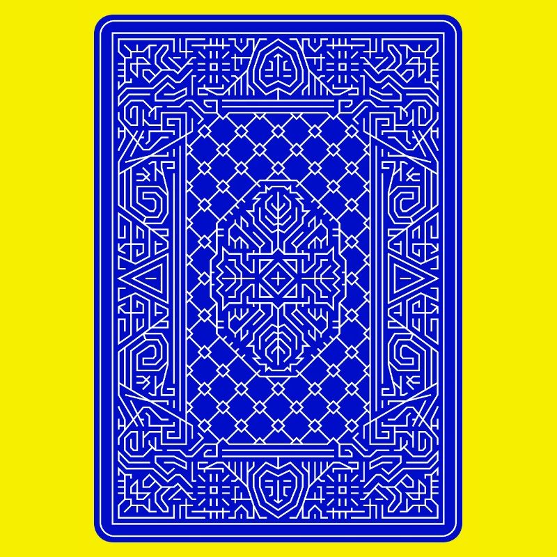 Geometric Playing Card Vector Art Blue